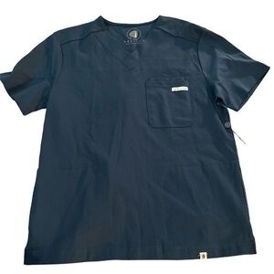 Perilla Dark Blue Scrub Top Hospital Medical Nurse Doctor Size Large NWT #5728